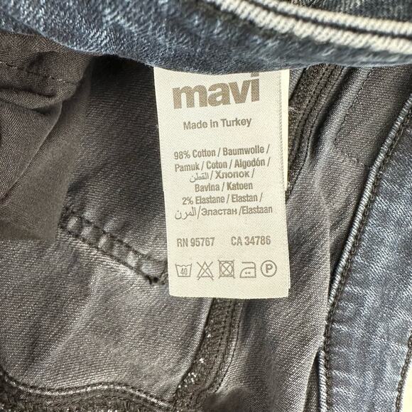 Mavi Men’s Jeans Size 35x33 Dark Wash Zack Straight Leg Mid Rise Cotton Stretch - Picture 6 of 10